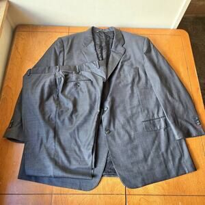 Hickey Freeman Men's Wool 2 Piece Suit Jacket/Pants Gray Size 50L/42x28 Canada